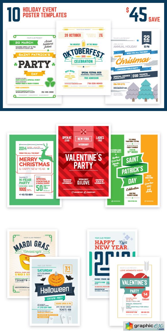 Holiday Event Poster Bundle