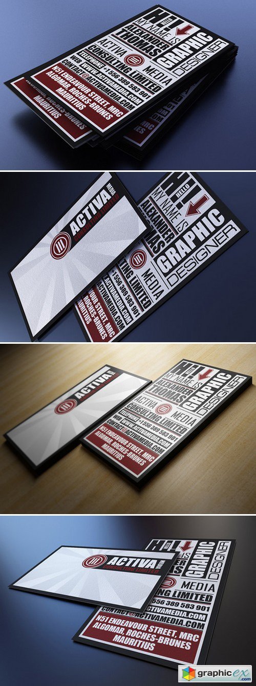Typography Business Card 216979