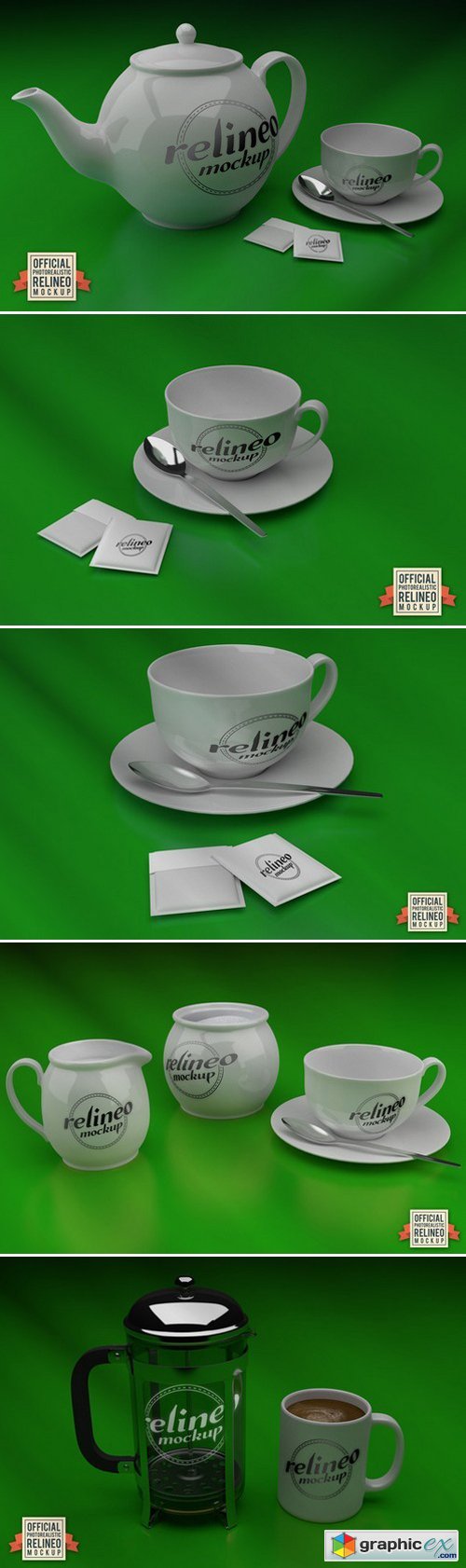 Relineo Tea Cup and Jug Mock-up Pack