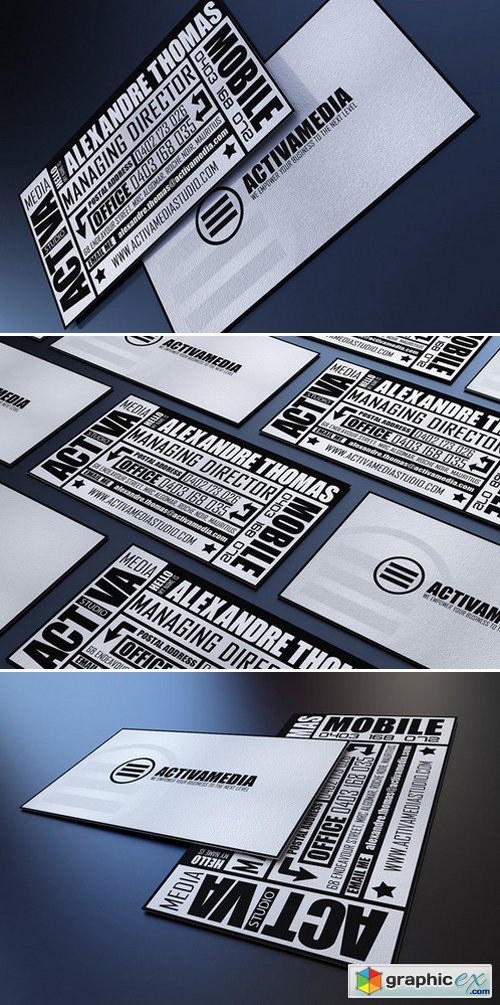 Typography Business Card 215681