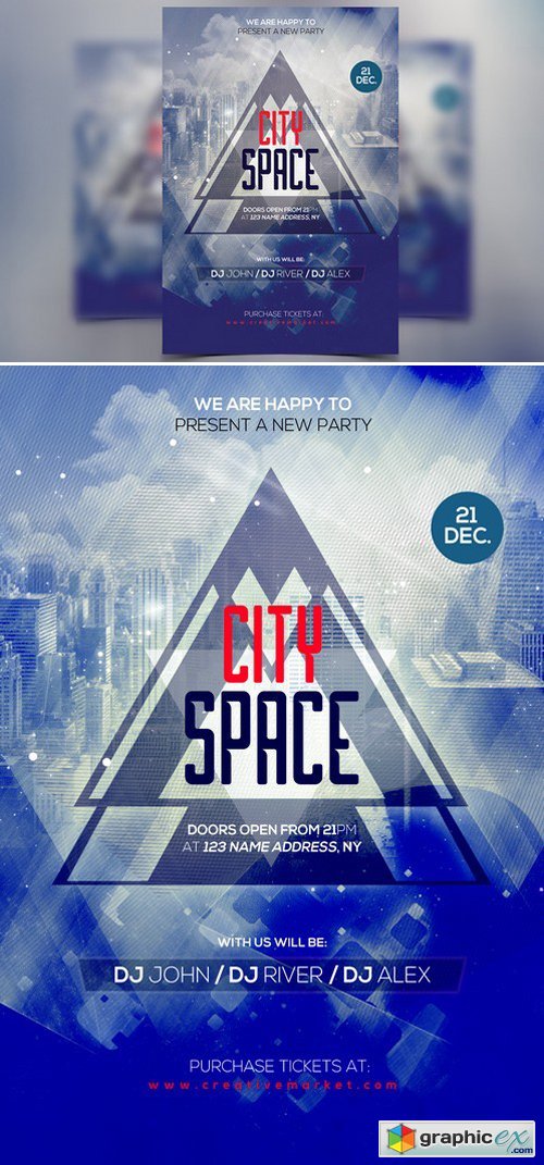 City Space - PSD Party Flyer