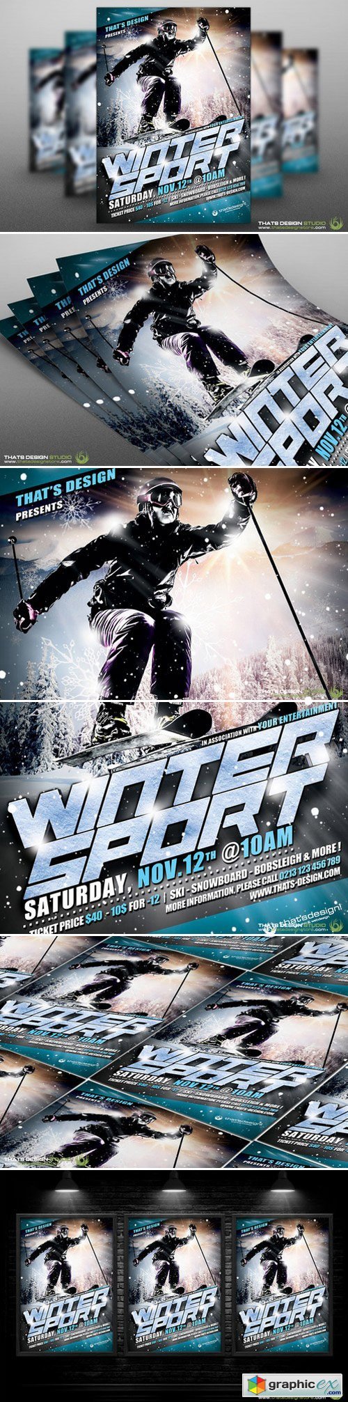 Winter Sports Flyer Template V1