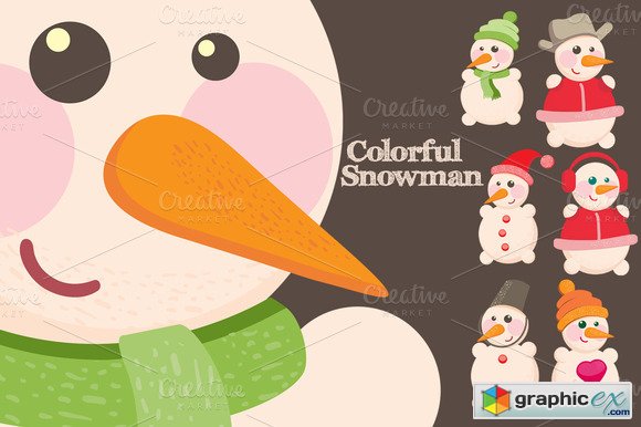 Colorful Snowman