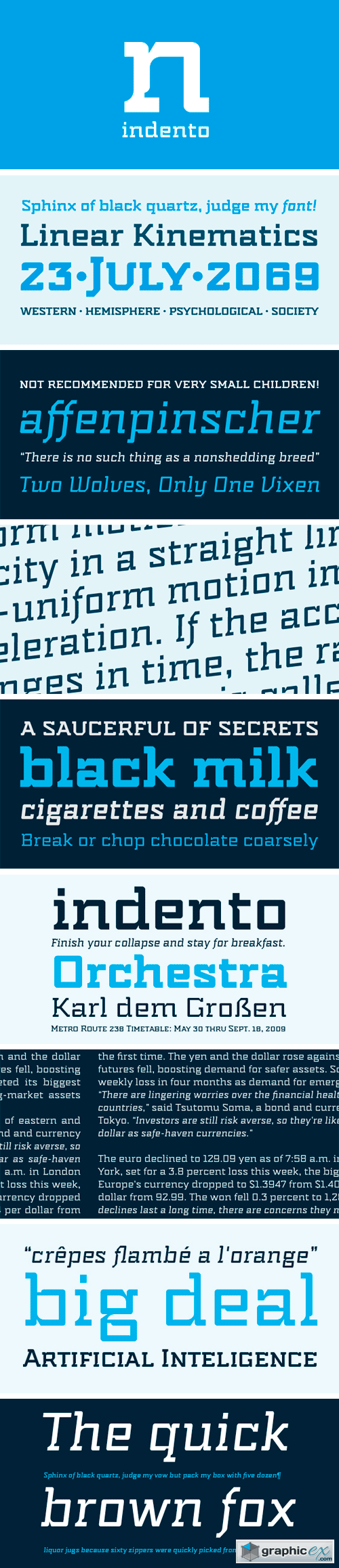 Indento Font Family