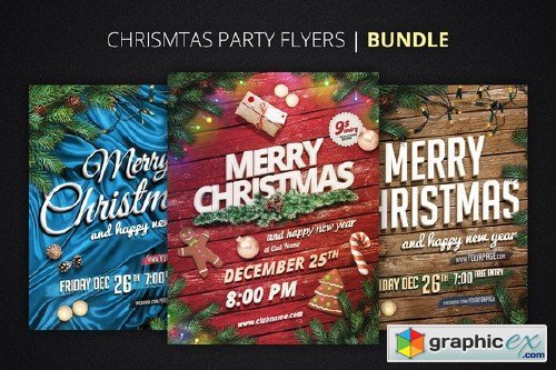 Christmas Party Flyers Bundle 469884