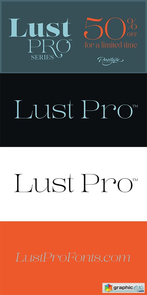 Lust Pro Font Family - 30 FONTS 