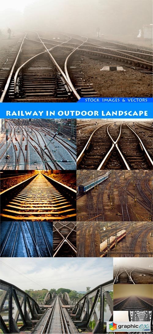 Railway in outdoor landscape 13X JPEG