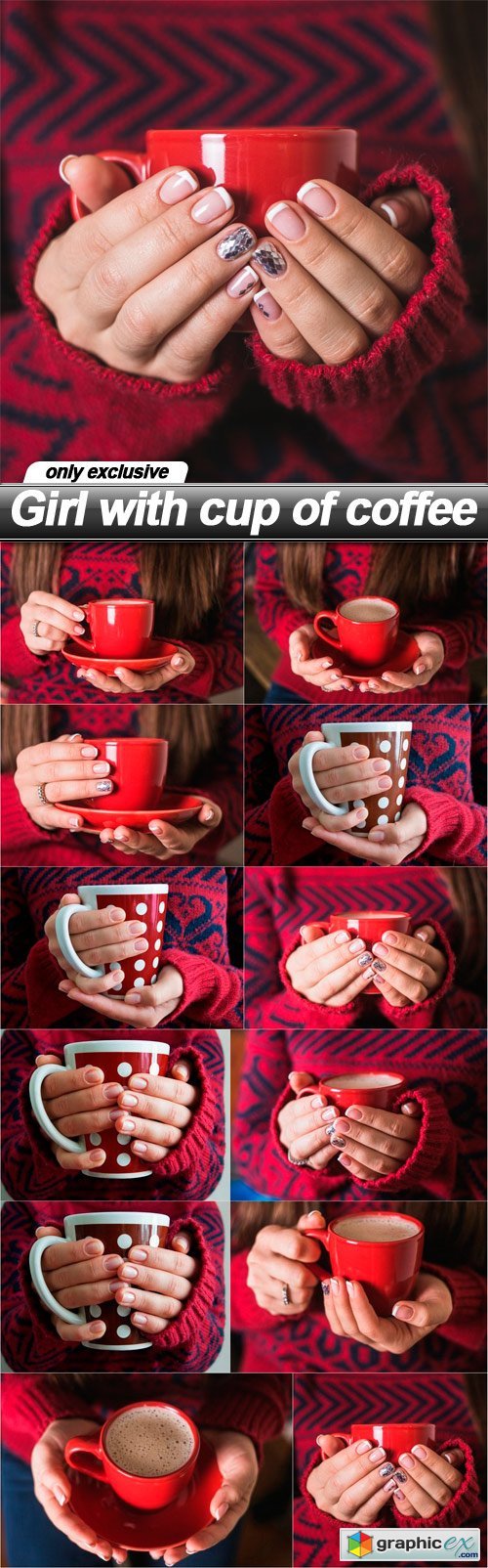 Girl with cup of coffee - 12 UHQ JPEG