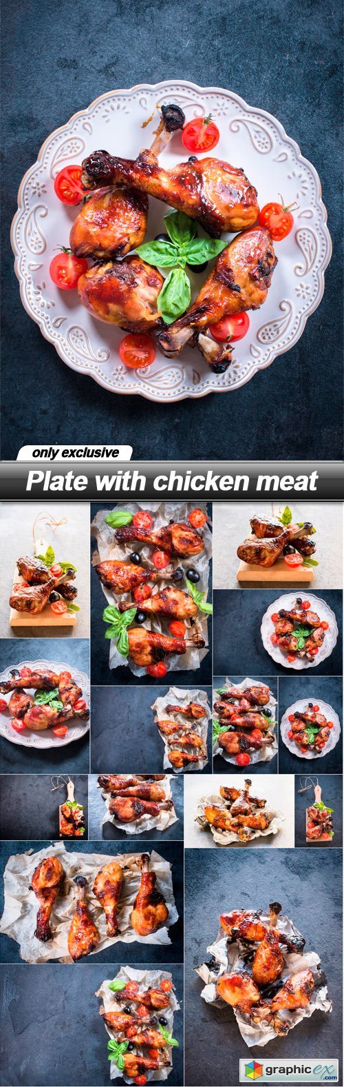 Plate with chicken meat - 15 UHQ JPEG