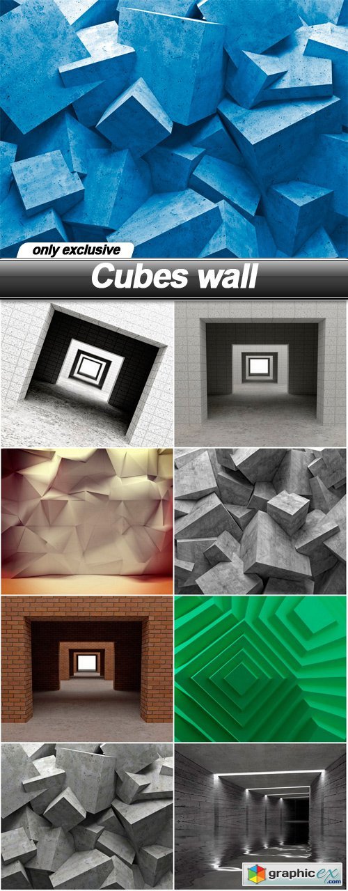 Cubes wall - 9 UHQ JPEG