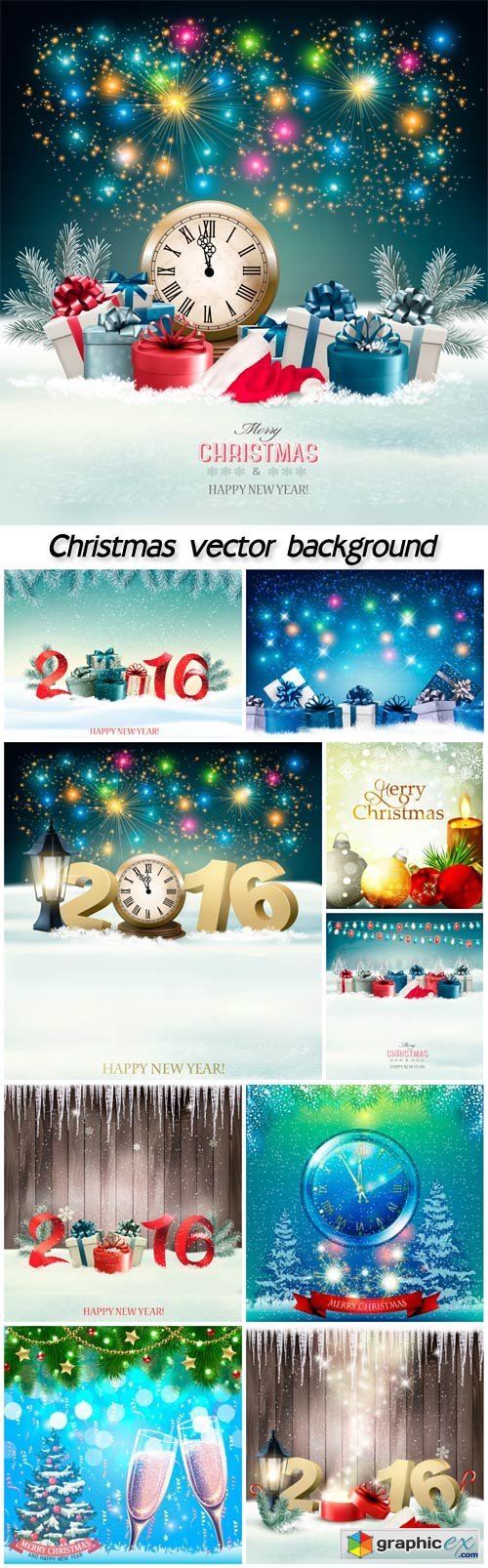 Christmas, winter beautiful vector backgrounds