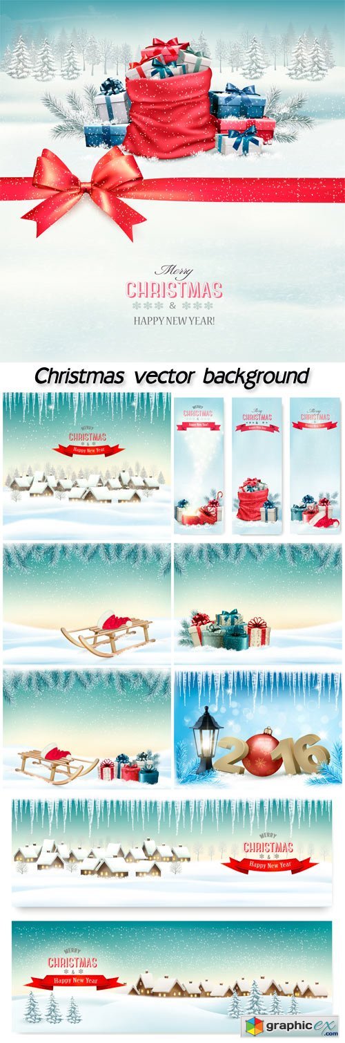 Christmas, winter vector background