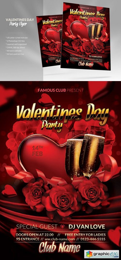 Valentine's Day Party Flyer