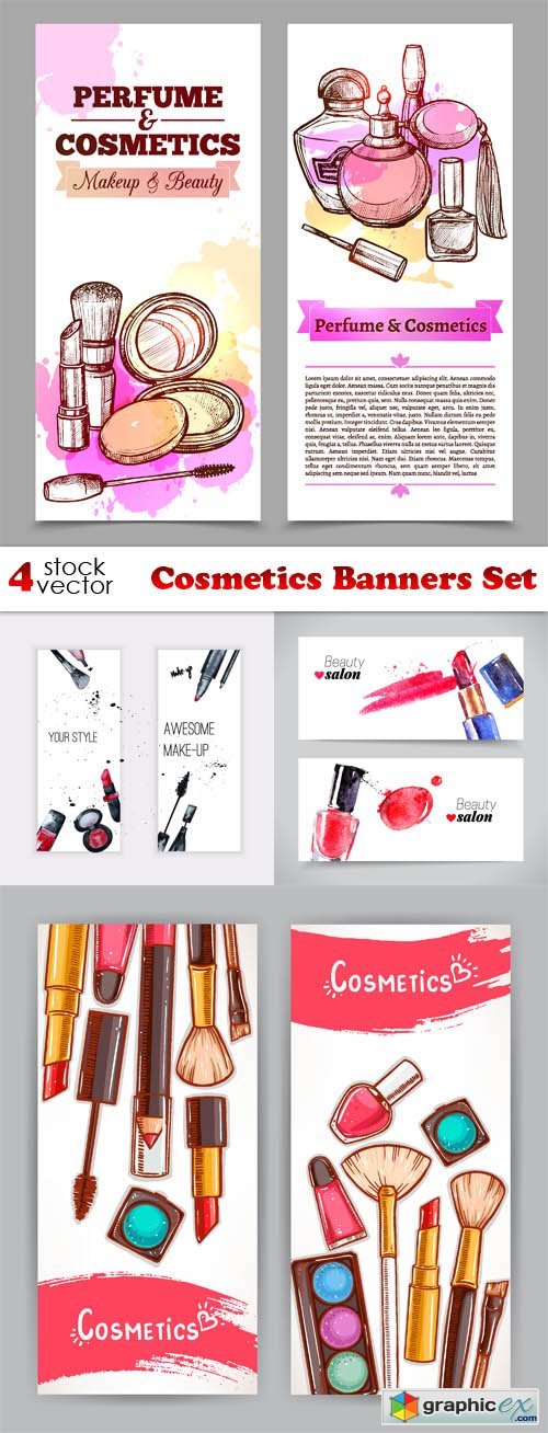 Vectors - Cosmetics Banners Set