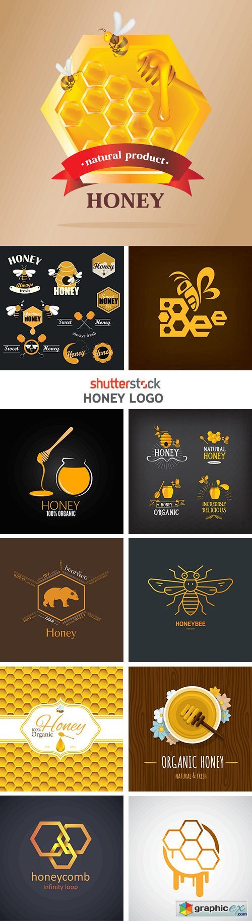 Honey Logo - 25xEPS » Free Download Vector Stock Image Photoshop Icon
