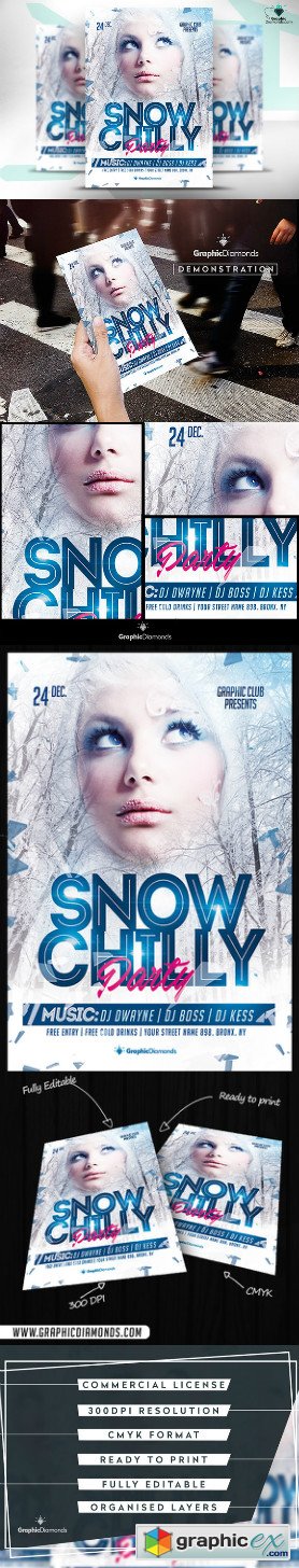 Snow Chilly Party Flyer
