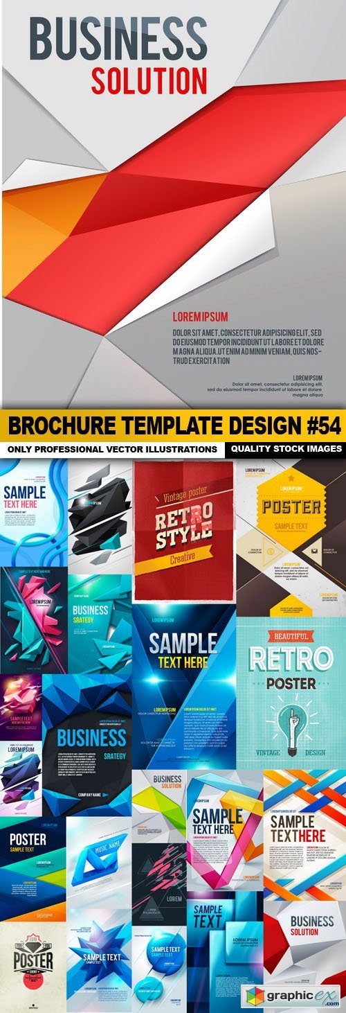 Brochure Template Design #54 - 26 Vector