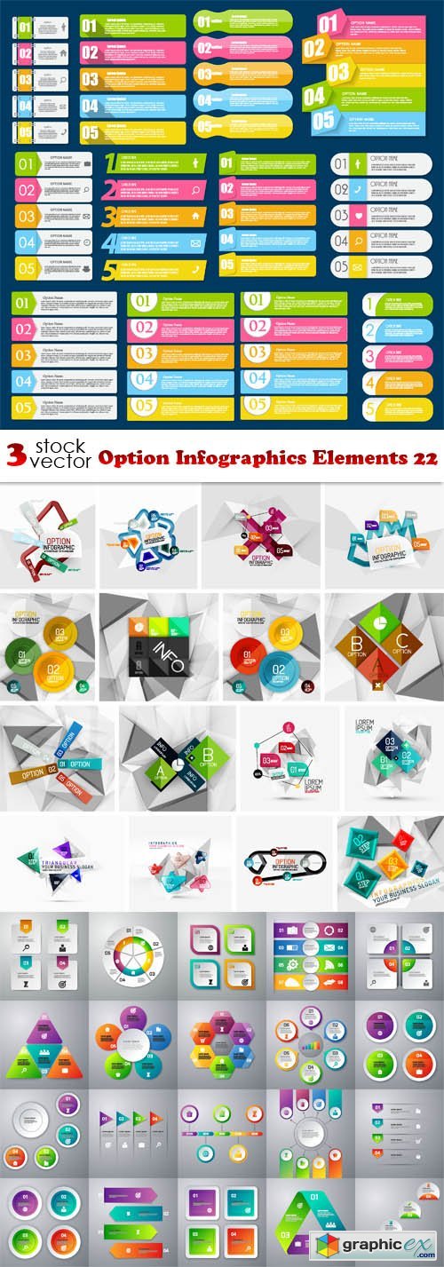 Vectors - Option Infographics Elements 22