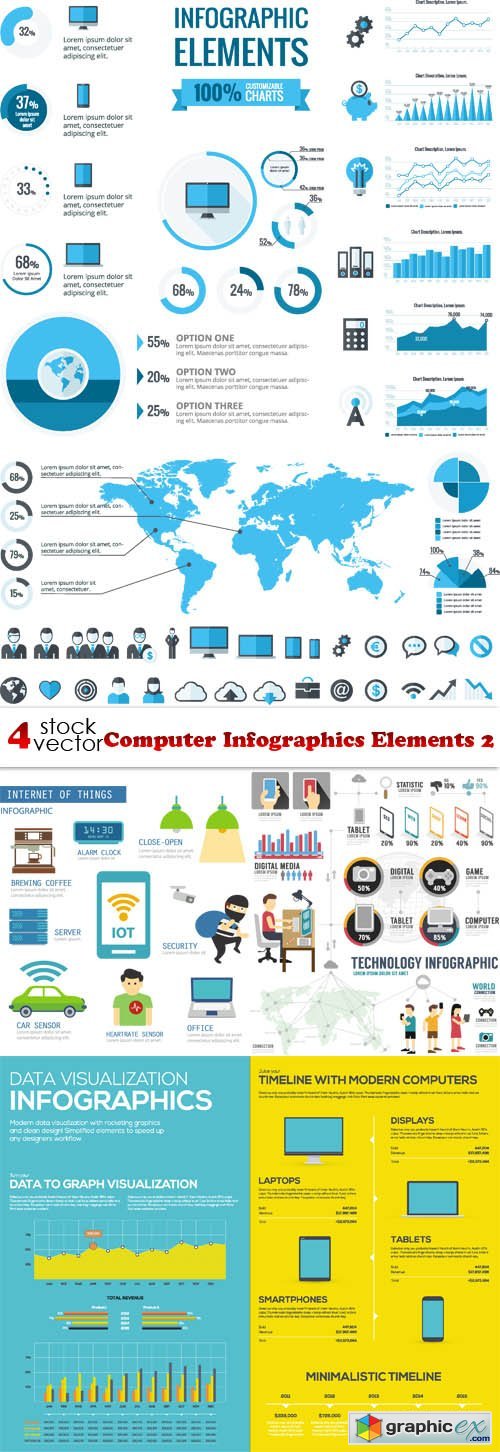  Vectors - Computer Infographics Elements 2