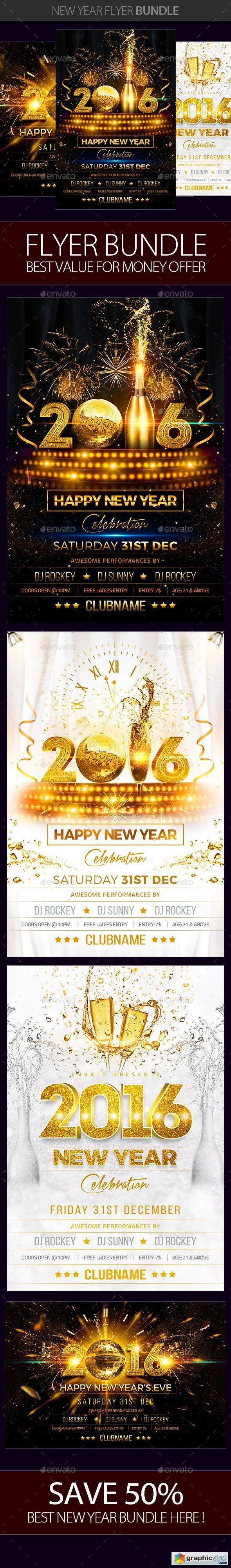 New Year Party Flyer Bundle 13933153