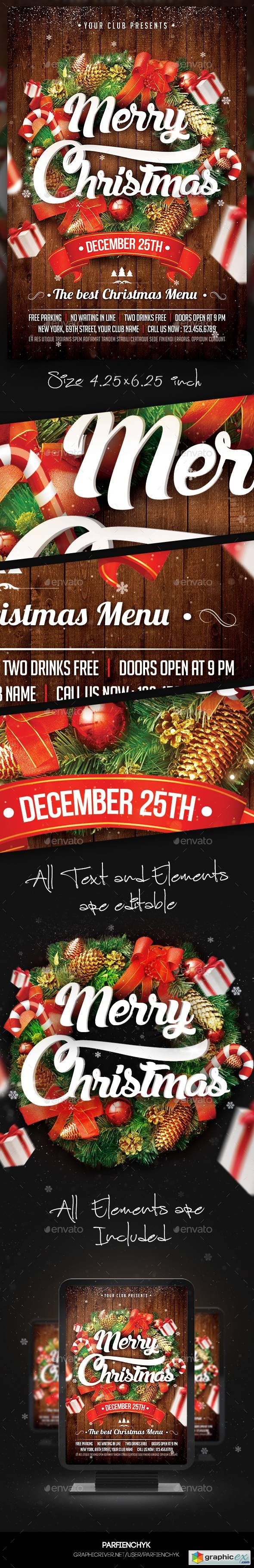 Christmas Party Flyer Template 13746216
