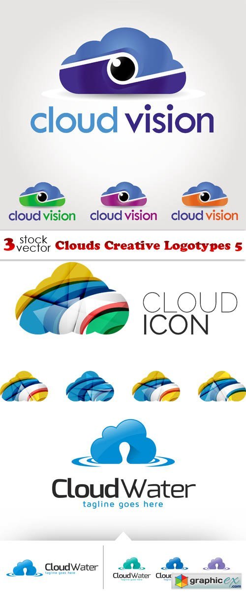 Vectors - Clouds Creative Logotypes 5