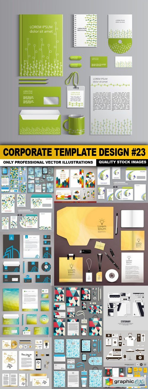 Corporate Template Design #23 - 16 Vector