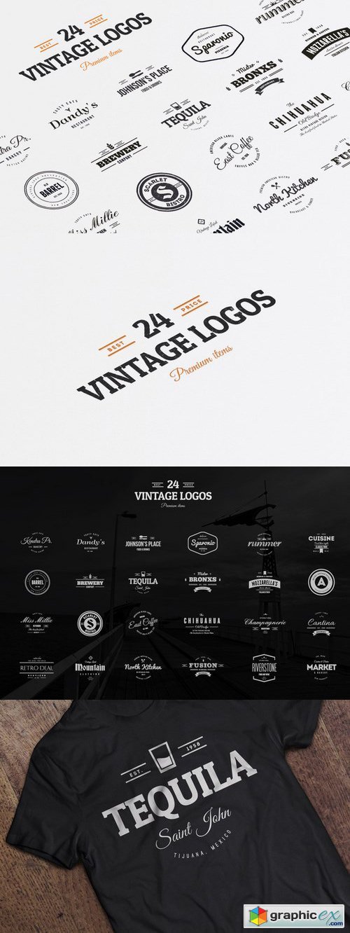24 Vintage Logos & Badges Vol. 1