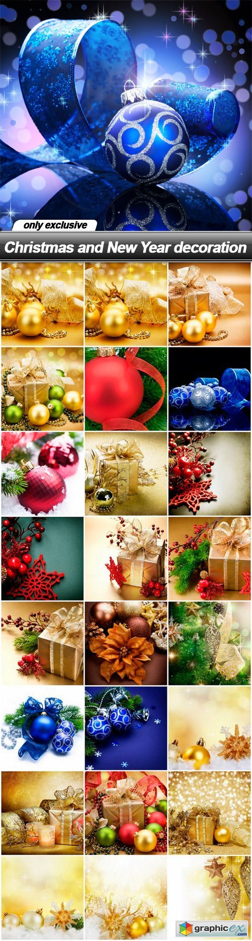 Christmas and New Year decoration - 25 UHQ JPEG