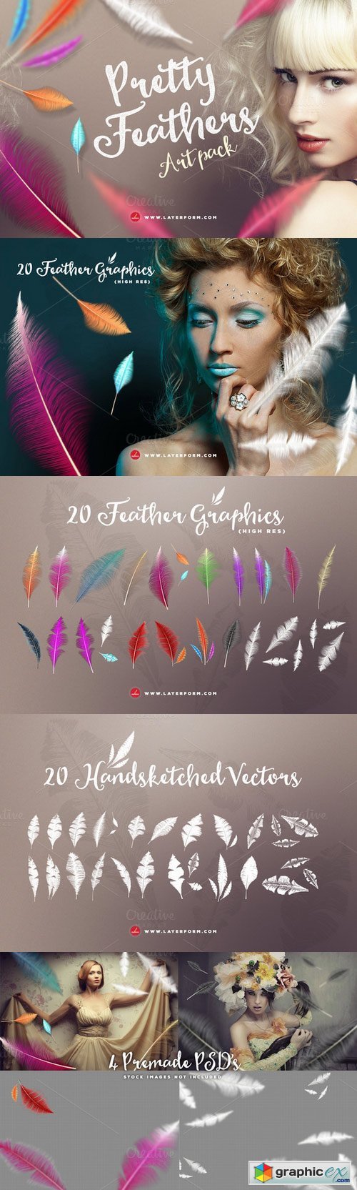 Pretty Feathers Art Pack