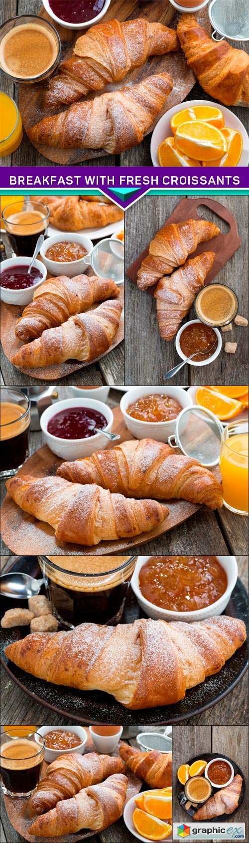 Breakfast with fresh croissants 7x JPEG