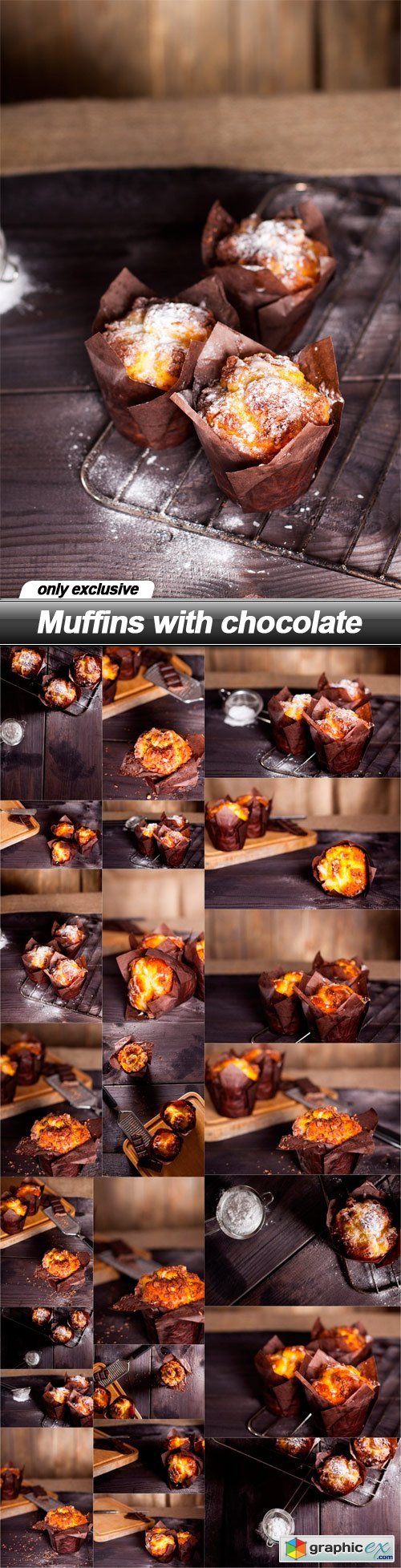 Muffins with chocolate - 23 UHQ JPEG