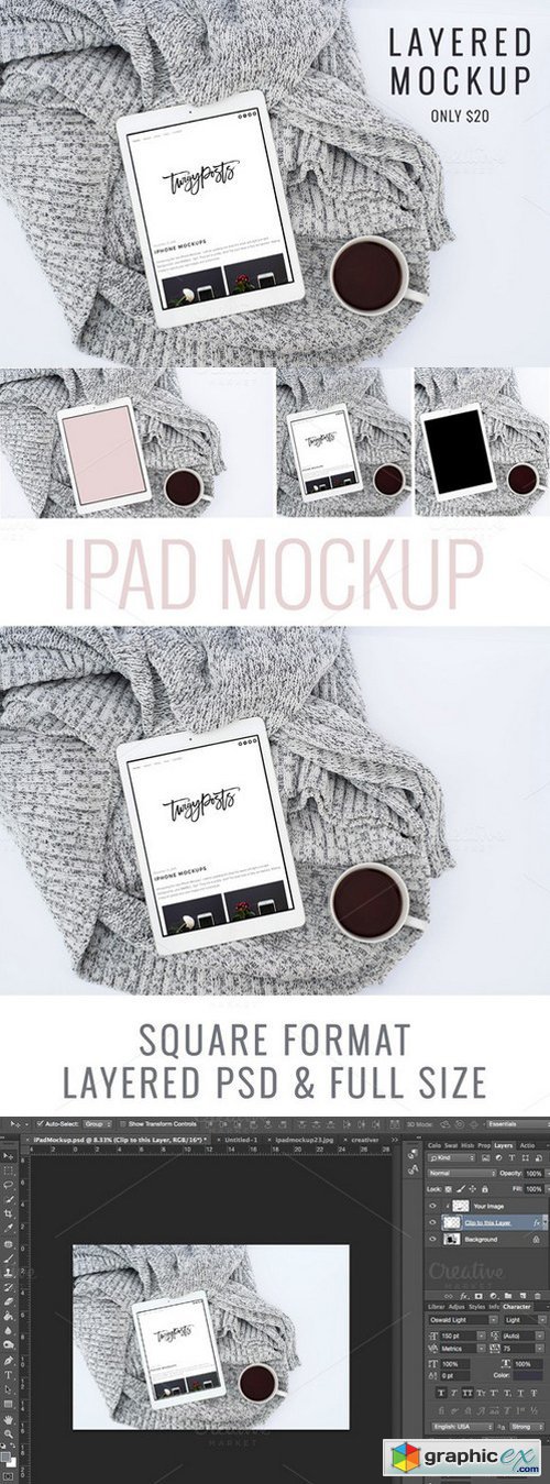 Cozy iPad Mockup