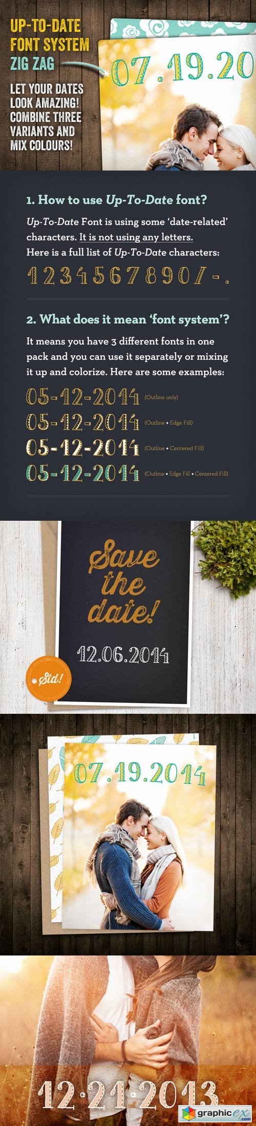 Up-To-Date Font | Zig Zag
