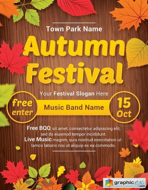Autumn Festival Flyer Template 412891