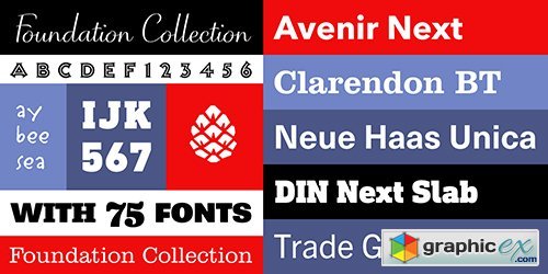 The Foundation Font Collection - 75 Fonts