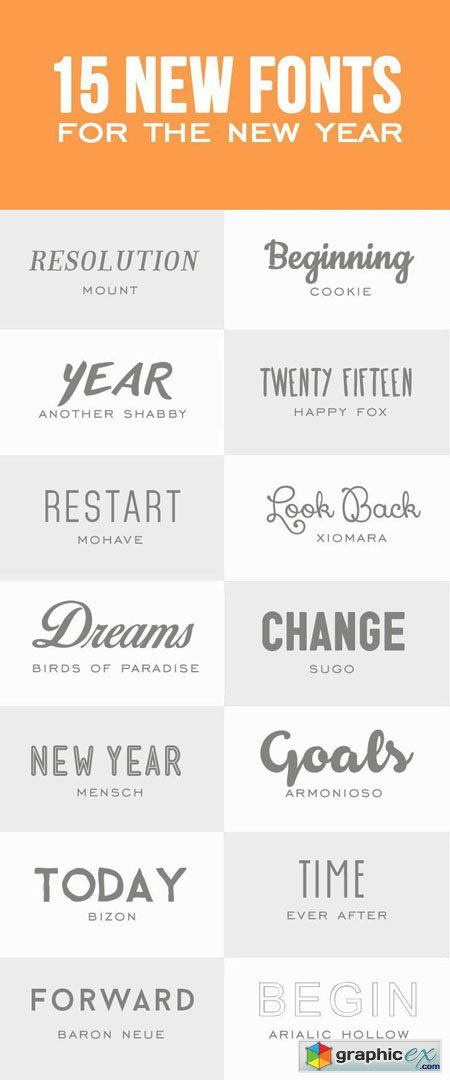 15 New Fonts for the New Year