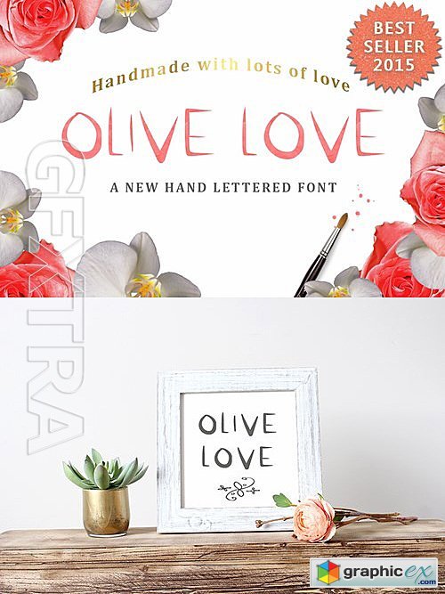 Olive Love Font - a True Type Font