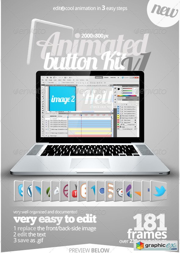 Animated Social Media Button Kit v1