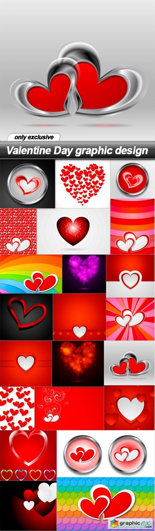 Valentine Day graphic design - 22 EPS