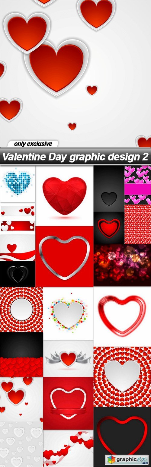 Valentine Day graphic design 2 - 22 EPS