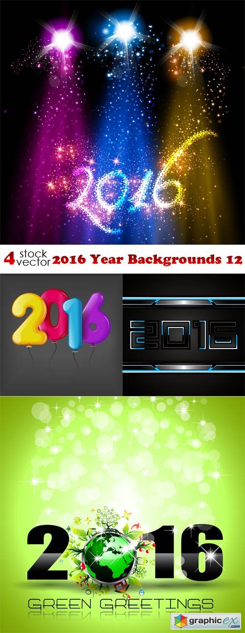 Vectors - 2016 Year Backgrounds 12