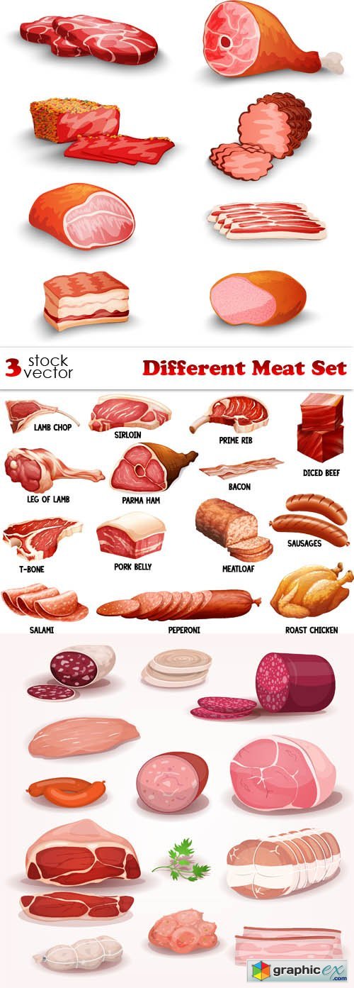 Vectors - Different Meat Set