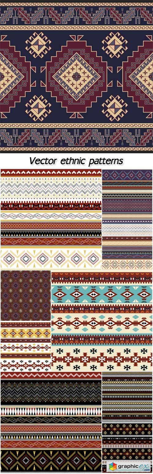 Vector background with ethnic patterns