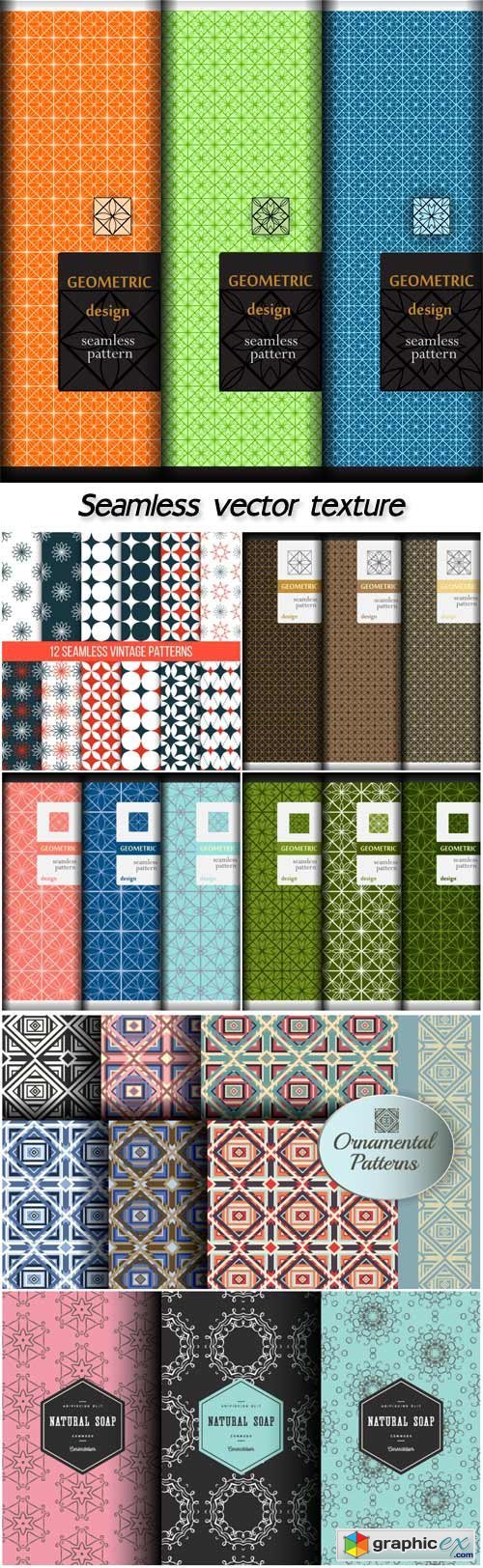 Seamless vector texture with geometric patterns