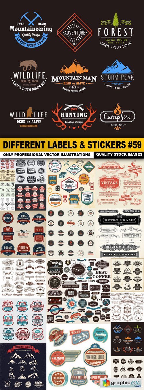 Different Labels & Stickers #59 - 20 Vector
