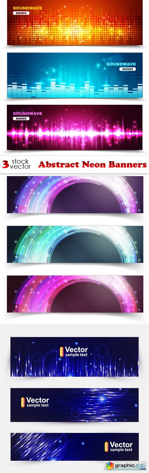 Vectors - Abstract Neon Banners