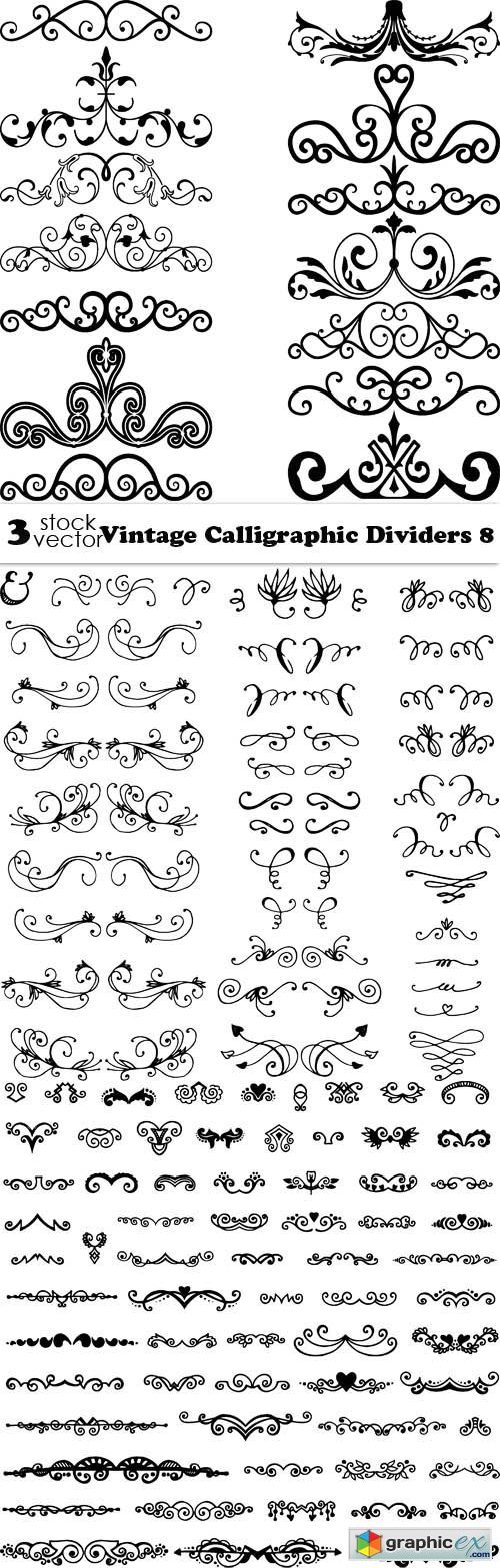 Vectors - Vintage Calligraphic Dividers 8