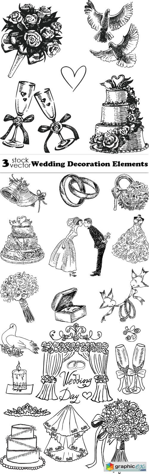 Vectors - Wedding Decoration Elements