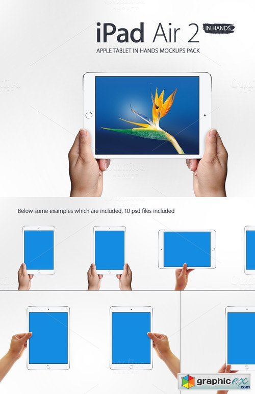 iPad Air 2 in Hands Mockups
